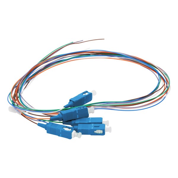 6 Fiber Pigtail, SC/UPC, 900 µm, 9 µm OS2, 1m